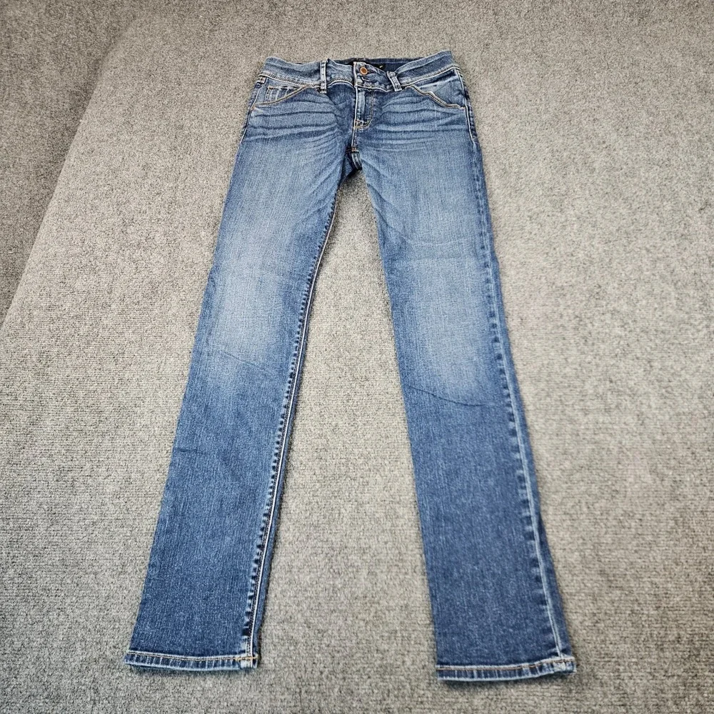 Hudson Los Angeles Collin Skinny Jeans Womens 27 Medium Wash Flap Pocket Denim